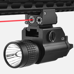 Tactical Hunting Compac Low Profile Scope with Picatinny Weaver Rail Mount Red Dot Laser Sight